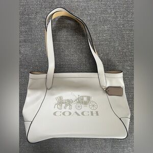 Coach White Tote Bag